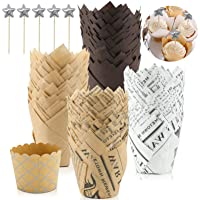 Tazas de papel para muffins-Taza de papel para hornear cupcakes-Envoltorio de moldes para magdalenas-Tazas para hornear…